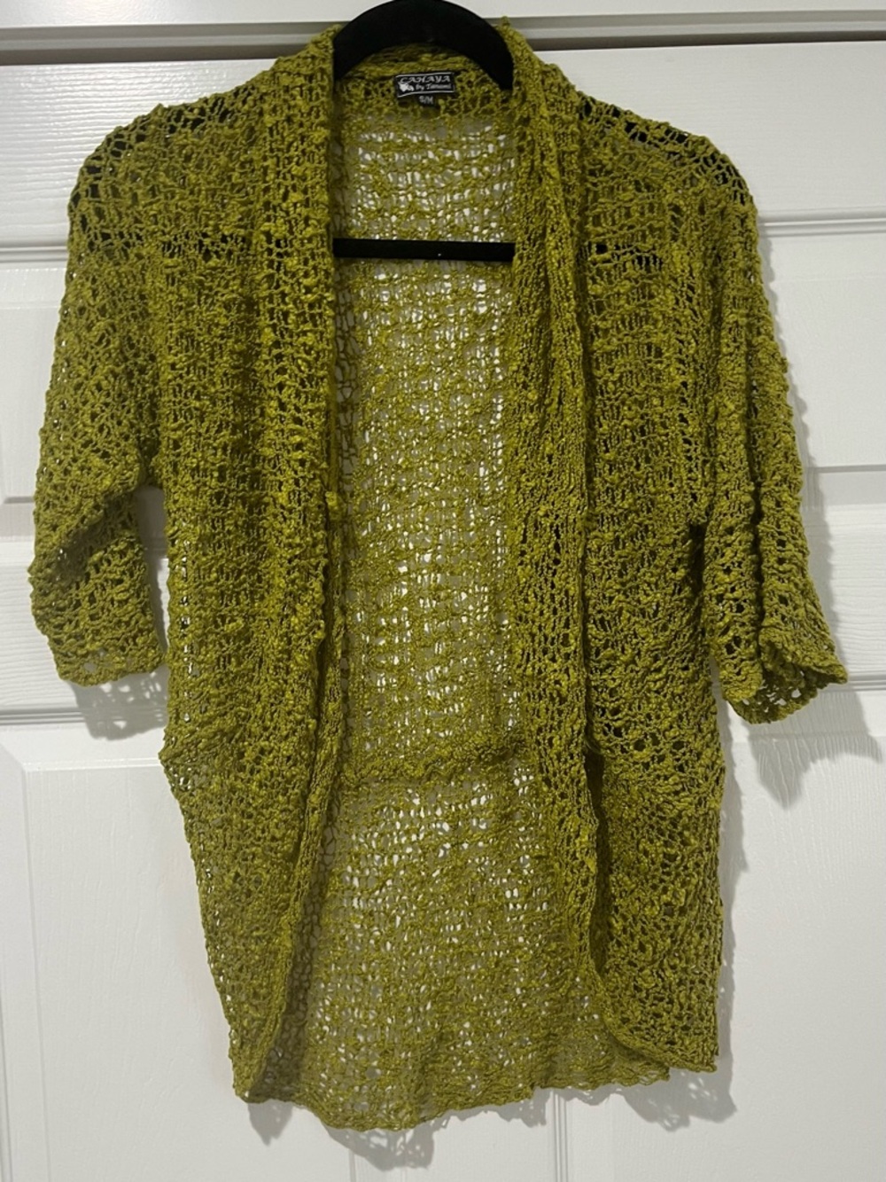 Lightweight Olive Open Knit Cardigan